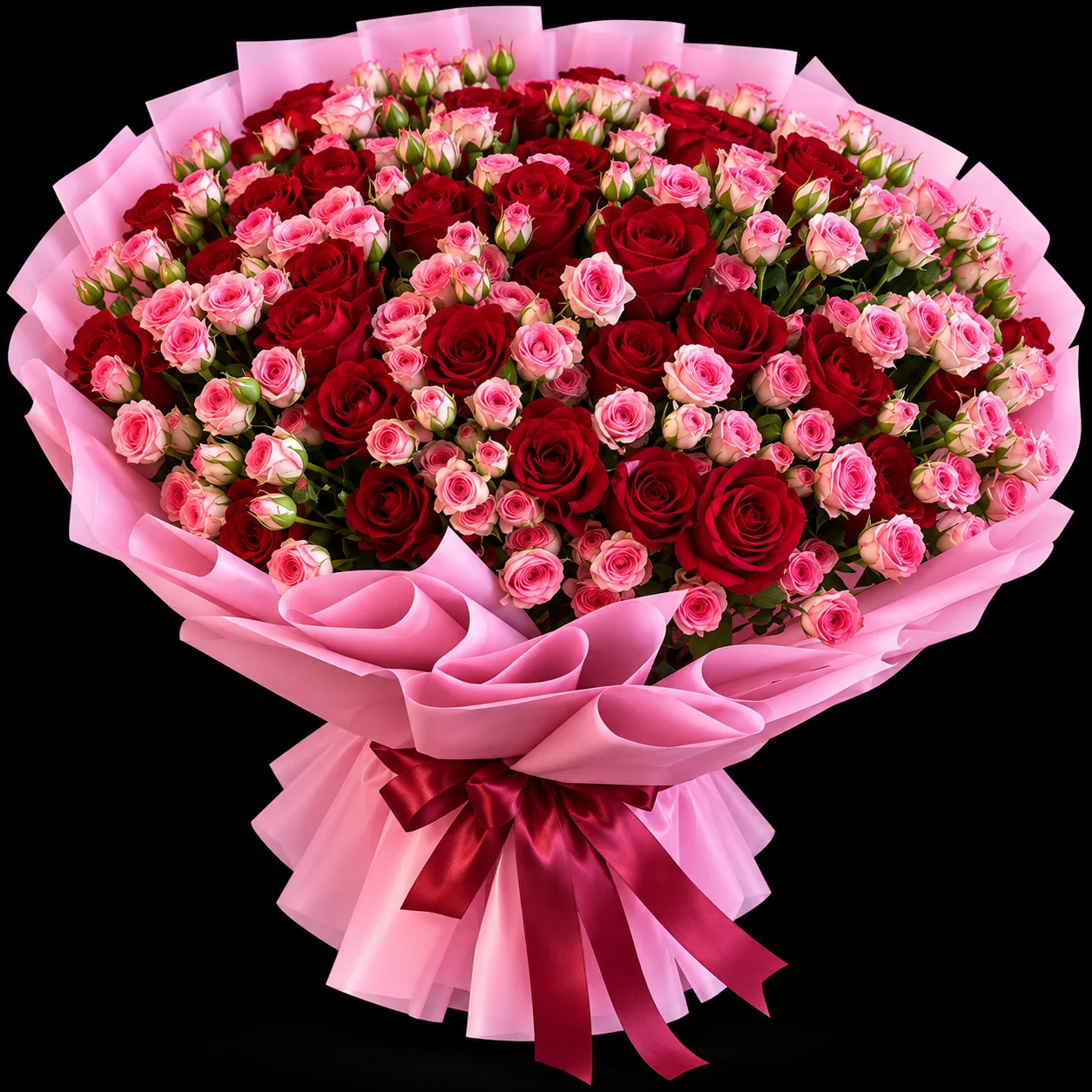 Ramo buchon de 100 rosas